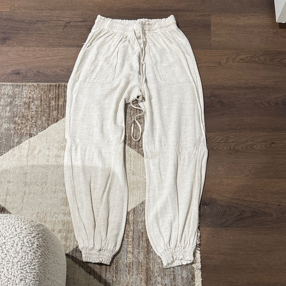 Women's Cream Track Pants